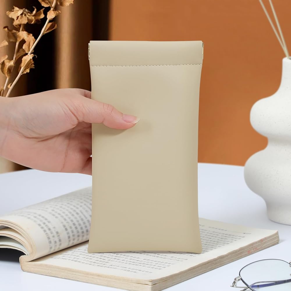 MEIBOOCH Squeeze Top Sunglass Case, New Organosilicon Soft